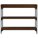 vidaXL barna tölgyszínű tálalóasztal polcokkal 100 x 30 x 80 cm