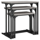 vidaXL 3 db szürke sonoma színű szerelt fa rakásolható dohányzóasztal