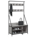 vidaXL szürke sonoma ruhafogas cipőpolccal 100x41x184 cm