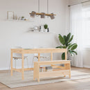 vidaXL tömör fenyőfa előszobai pad 100 x 28 x 45 cm