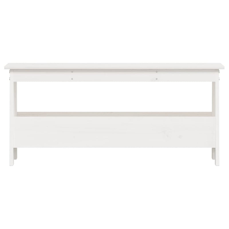 vidaXL fehér tömör fenyőfa előszoba pad 100x28x45 cm