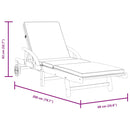 vidaXL 2 db tömör akácfa napozóágy párnával 200 x 68 x 83 cm