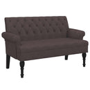 vidaXL sötétbarna szövetpad háttámlával 120 x 62 x 75,5 cm