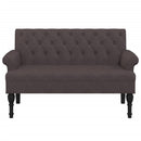 vidaXL sötétbarna szövetpad háttámlával 120 x 62 x 75,5 cm