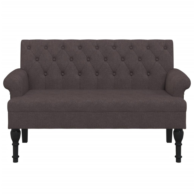 vidaXL sötétbarna szövetpad háttámlával 120 x 62 x 75,5 cm