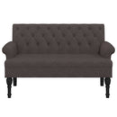 vidaXL sötétbarna szövetpad háttámlával 120 x 62 x 75,5 cm