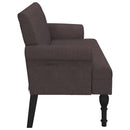 vidaXL sötétbarna szövetpad háttámlával 120 x 62 x 75,5 cm