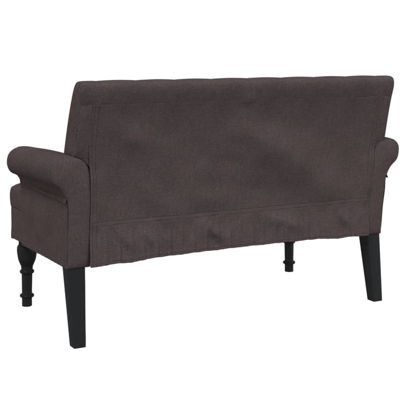 vidaXL sötétbarna szövetpad háttámlával 120 x 62 x 75,5 cm