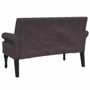 vidaXL sötétbarna szövetpad háttámlával 120 x 62 x 75,5 cm