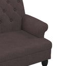vidaXL sötétbarna szövetpad háttámlával 120 x 62 x 75,5 cm