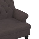vidaXL sötétbarna szövetpad háttámlával 120 x 62 x 75,5 cm