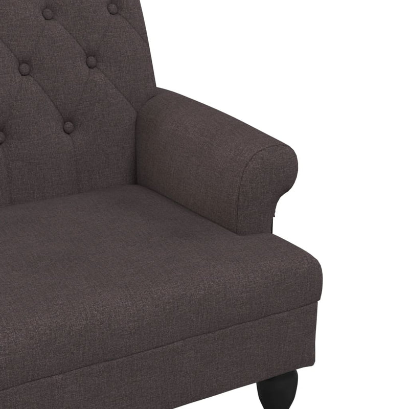 vidaXL sötétbarna szövetpad háttámlával 120 x 62 x 75,5 cm