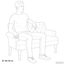 vidaXL tópszínű szövetpad háttámlával 120 x 62 x 75,5 cm
