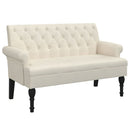 vidaXL vászonpad háttámlával 120 x 62 x 75,5 cm