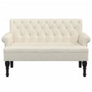 vidaXL vászonpad háttámlával 120 x 62 x 75,5 cm