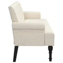 vidaXL vászonpad háttámlával 120 x 62 x 75,5 cm