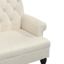 vidaXL vászonpad háttámlával 120 x 62 x 75,5 cm