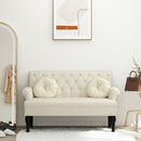 vidaXL vászonpad háttámlával 120 x 62 x 75,5 cm