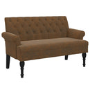 vidaXL barna műbőr pad háttámlával 120x62x75,5 cm