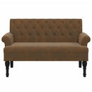 vidaXL barna műbőr pad háttámlával 120x62x75,5 cm