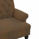 vidaXL barna műbőr pad háttámlával 120x62x75,5 cm