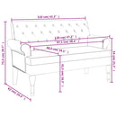 vidaXL barna műbőr pad háttámlával 120x62x75,5 cm