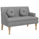 vidaXL világosszürke szövetpad párnákkal 113x64,5x75,5 cm