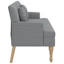 vidaXL világosszürke szövetpad párnákkal 113x64,5x75,5 cm