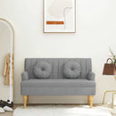 vidaXL világosszürke szövetpad párnákkal 113x64,5x75,5 cm