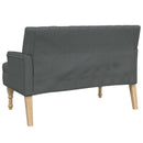 vidaXL sötétszürke szövetpad párnákkal 113x64,5x75,5 cm