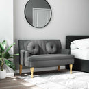 vidaXL sötétszürke szövetpad párnákkal 113x64,5x75,5 cm