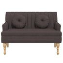 vidaXL sötétbarna szövetpad párnákkal 113x64,5x75,5 cm