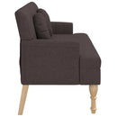 vidaXL sötétbarna szövetpad párnákkal 113x64,5x75,5 cm
