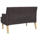 vidaXL sötétbarna szövetpad párnákkal 113x64,5x75,5 cm