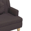 vidaXL sötétbarna szövetpad párnákkal 113x64,5x75,5 cm