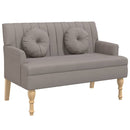 vidaXL tópszínű szövetpad párnákkal 113x64,5x75,5 cm