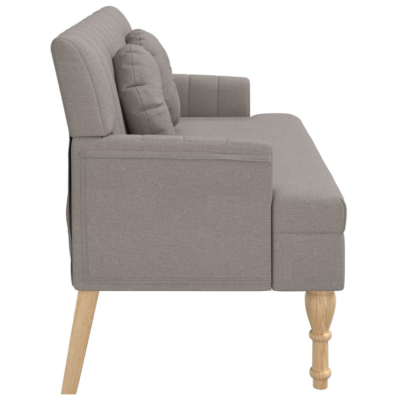 vidaXL tópszínű szövetpad párnákkal 113x64,5x75,5 cm