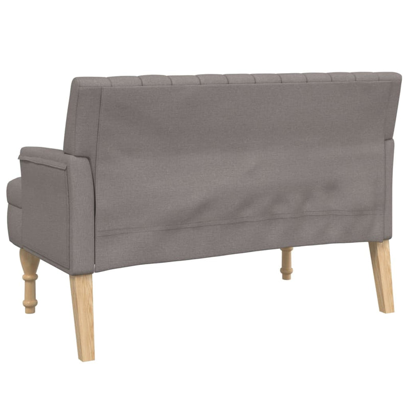 vidaXL tópszínű szövetpad párnákkal 113x64,5x75,5 cm