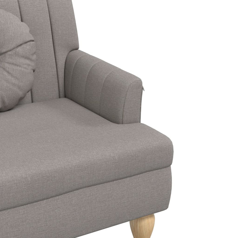 vidaXL tópszínű szövetpad párnákkal 113x64,5x75,5 cm