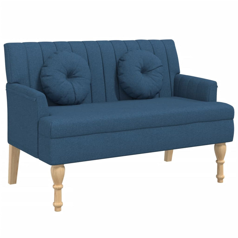 vidaXL kék szövetpad párnákkal 113x64,5x75,5 cm