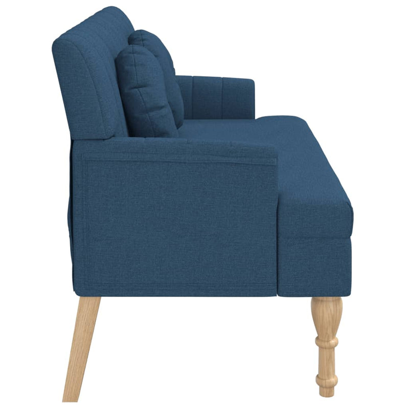 vidaXL kék szövetpad párnákkal 113x64,5x75,5 cm