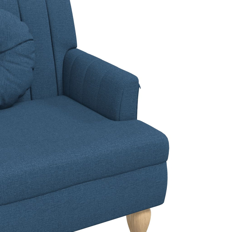vidaXL kék szövetpad párnákkal 113x64,5x75,5 cm