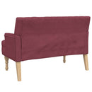 vidaXL bordó szövetpad párnákkal 113x64,5x75,5 cm