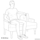 vidaXL vászonpad párnával 113 x 64,5 x 75,5 cm