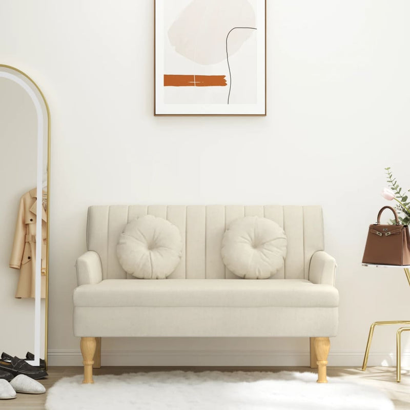 vidaXL vászonpad párnával 113 x 64,5 x 75,5 cm
