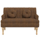vidaXL barna műbőr pad párnákkal 113x64,5x75,5 cm