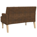 vidaXL barna műbőr pad párnákkal 113x64,5x75,5 cm