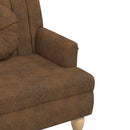 vidaXL barna műbőr pad párnákkal 113x64,5x75,5 cm