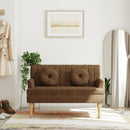 vidaXL barna műbőr pad párnákkal 113x64,5x75,5 cm