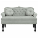vidaXL világosszürke bársony pad párnákkal 120,5 x 65 x 75 cm